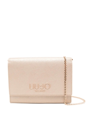 LIU JO embossed chain clutch bag - Gold