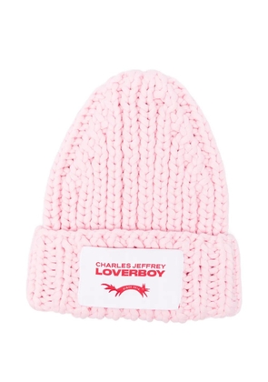 Charles Jeffrey Loverboy Chubby knit beanie hat - Pink