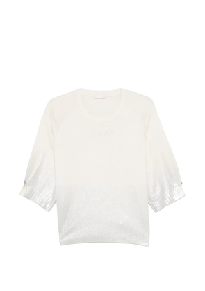 LIU JO round-neck T-shirt - Neutrals