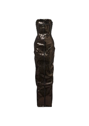 Rick Owens sequin-embellished midi dress - Brown