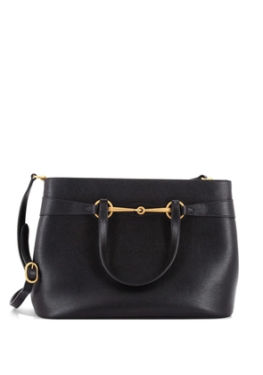 Gucci Pre-Owned Bright Bit Convertible Leather Medium tote bag - Black
