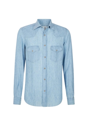 Eleventy buttoned western shirt - Blue