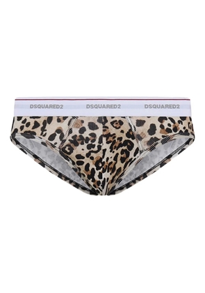 DSQUARED2 Wild2 leopard-print brief - Brown