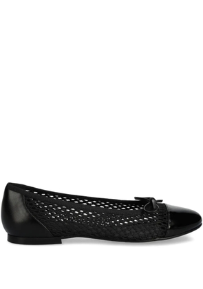 BILLI BI mesh-panels cap-toe ballet flats - Black