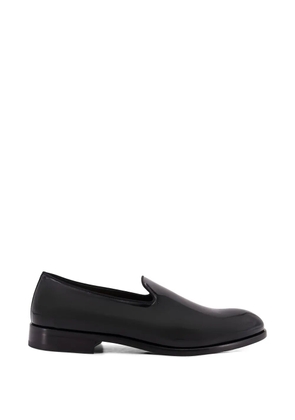 Doucal's logo patent leather loafers - Black