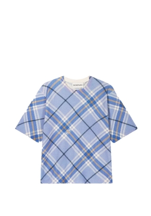 BOMPARD tartan-print T-shirt - Blue