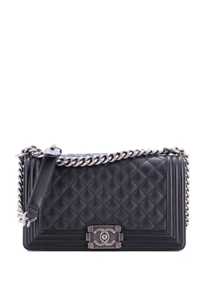 CHANEL Pre-Owned Boy Flap Bag Quilted Caviar Old Medium crossbody bag - Black