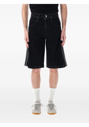 adidas 3-stripe denim shorts - Black