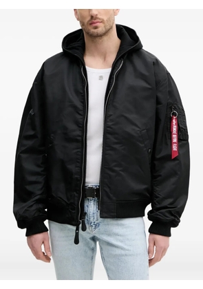 Alpha Industries hooded bomber jacket - Black