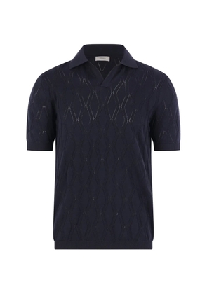 Agnona diamond-pattern T-shirt - Blue