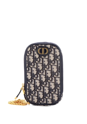 Christian Dior Pre-Owned 30 Montaigne Phone Holder on Chain Oblique Canvas crossbody bag - Blue