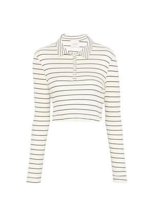 Alysi striped polo top - White