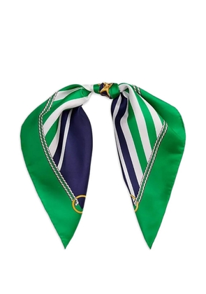 Lauren Ralph Lauren striped anchor scarf - Green