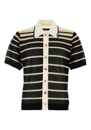 AMIRI striped crochet shirt - Black