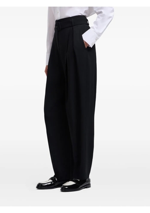 Emporio Armani pleated belted trousers - Black