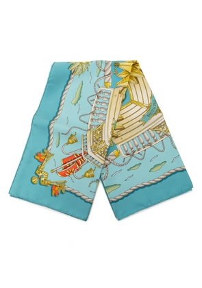 Hermès Pre-Owned 2000-2020 Railing Silk Scarf scarves - Blue