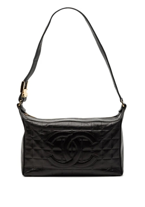 CHANEL Pre-Owned 2000-2002 Medium Lambskin Chocolate Bar shoulder bag - Black