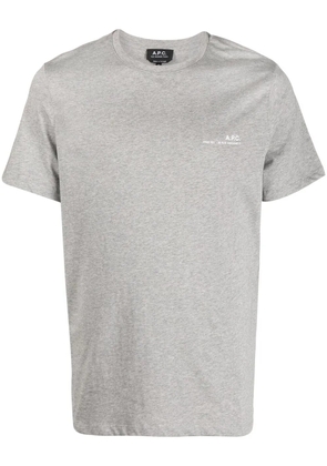 A.P.C. logo-print cotton T-shirt - Grey