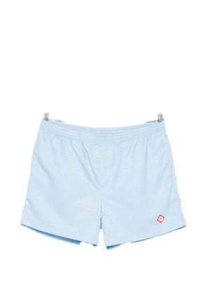 Casablanca logo-jacquard swim shorts - Blue