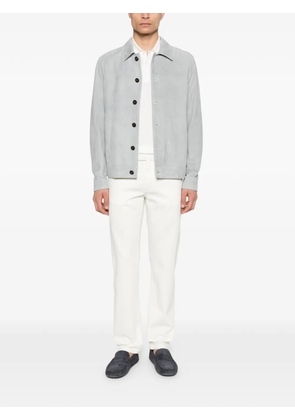 Eleventy buttoned suede jacket - Blue