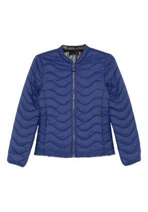Emporio Armani wave-quilted jacket - Blue