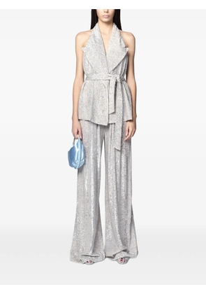 TWENTY FOURHAITCH Arizona sequinned palazzo pants - Silver