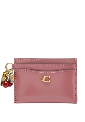 Coach charm-detail card holder - Pink
