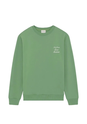 Drôle De Monsieur slogan-embroidered sweatshirt - Green