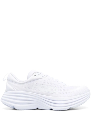 HOKA Bondi 8 logo-print lace-up sneakers - White