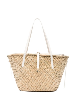 Coccinelle woven drawstring shoulder bag - Neutrals