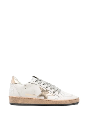 Golden Goose star appliqué leather sneakers - White