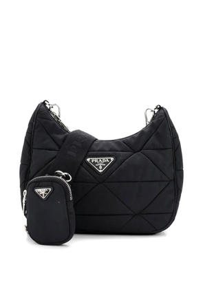 Prada Pre-Owned Re-Edition Shoulder Bag Quilted Tessuto Small crossbody bag - Black