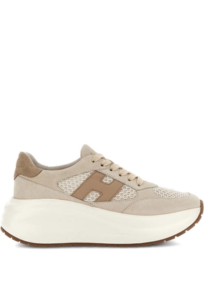 Hogan H696 Chunky Runner leather sneakers - Neutrals