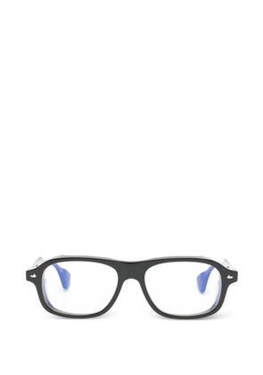 Sestini Eyewear shiny ventitre rectangle-frame glasses - Black