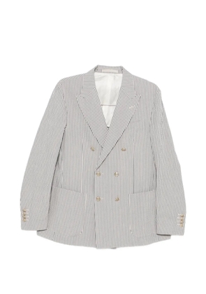 Eleventy striped double-breasted blazer - Blue