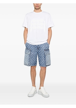 DSQUARED2 monogram-pattern denim shorts - Blue