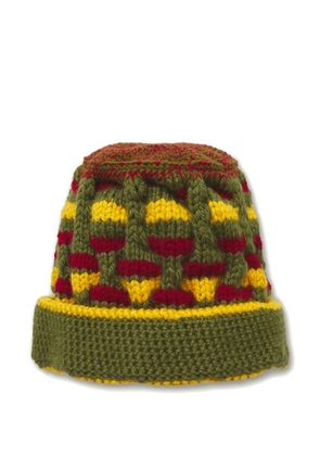 Nicholas Daley Roots patterned beanie hat - Green