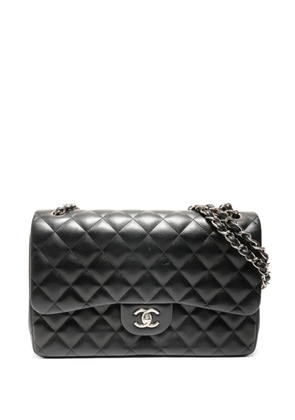 CHANEL Pre-Owned 2013-2014 double flap chain shoulderbag - Black