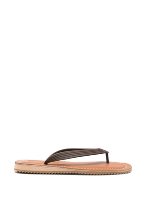 Miu Miu logo-detail flip-flops - Neutrals