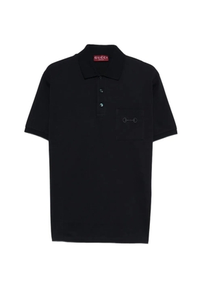 Gucci pocket-detail cotton polo shirt - Blue