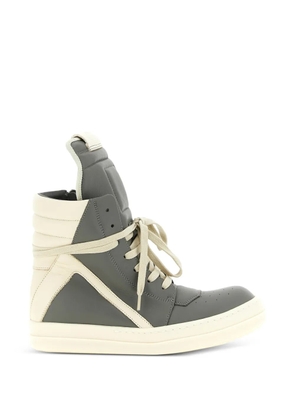 Rick Owens Geobasket lace-up leather sneakers - Grey