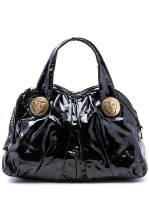 Gucci Pre-Owned 2016-2026 Large Patent Hysteria satchel - Black