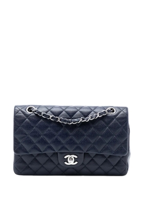 CHANEL Pre-Owned 2014 Medium Classic Caviar Double Flap shoulder bag - Blue