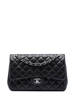 CHANEL Pre-Owned 2010-2011 Jumbo Classic Lambskin Double Flap shoulder bag - Black