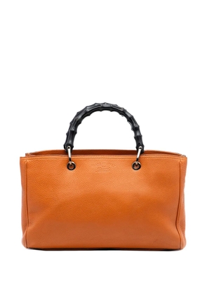 Gucci Pre-Owned 2016-2026 Medium Calfskin Bamboo Shopper satchel - Orange