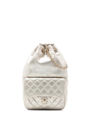 CHANEL Pre-Owned 2015-2016 Small Metallic Lambskin In Seoul backpack - Gold