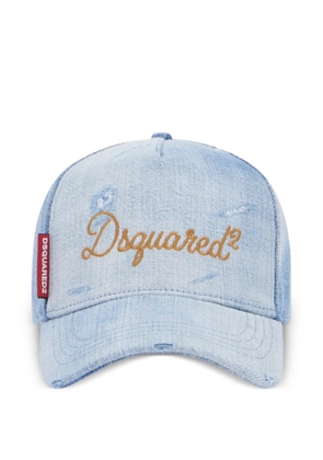 DSQUARED2 embroidered rainbow baseball cap - Blue