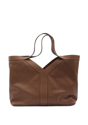 Saint Laurent large Y leather tote bag - Brown
