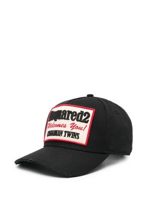 DSQUARED2 logo-patch baseball cap - Black