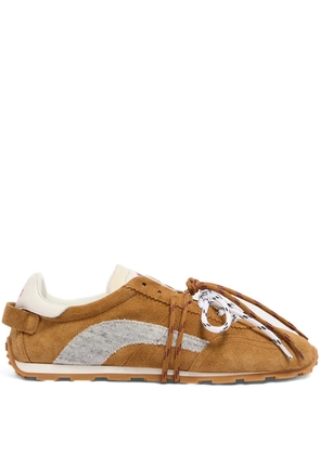 DSQUARED2 lace-up appliqué sneakers - Brown